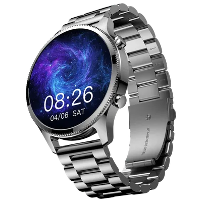 noise NoiseFit Halo Plus Smartwatch with Bluetooth (Elite Silver Strap)