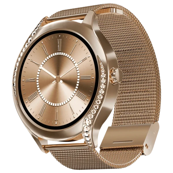 boAt Enigma Gem Smartwatch (Rose Gold Strap)