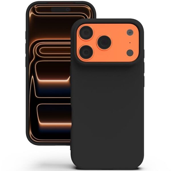 YATWIN Silicone Case for iPhone 17 Pro - Black