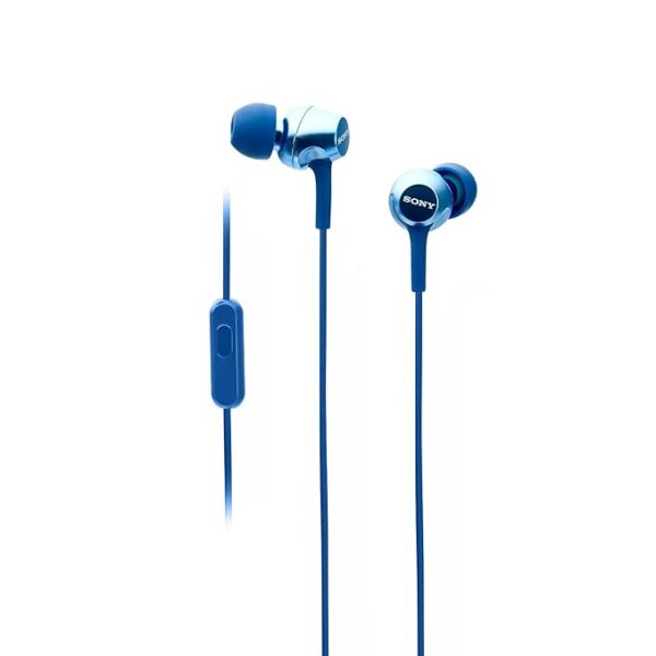 Sony MDR-EX255AP in-Ear Wired Earphones with Mic - Blue