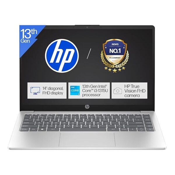 HP 14 Laptop, 13th Gen Intel Core i3-1315U (8GB DDR4, 512GB SSD)