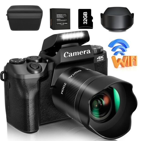 Saneen Digital Camera, 4K Cameras for Photography and Video