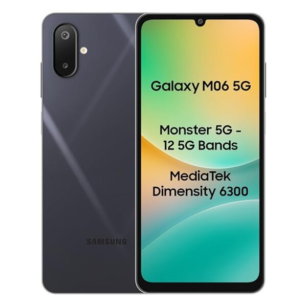 Samsung Galaxy M06 5G Mobile (Blazing Black, 6GB RAM, 128GB Storage)