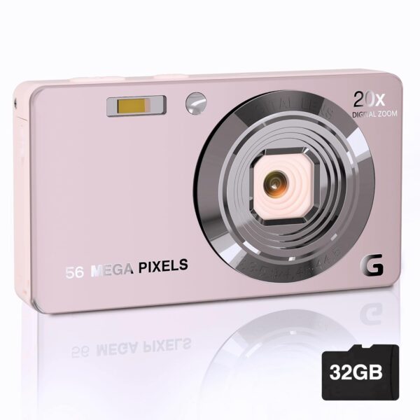 Focusify Digital Camera, 4K Cameras for Photography - (Pink)