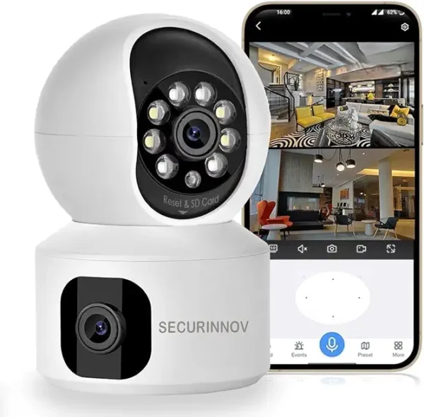 securinnov 5MP Indoor WiFi Smart CCTV Camera for Home
