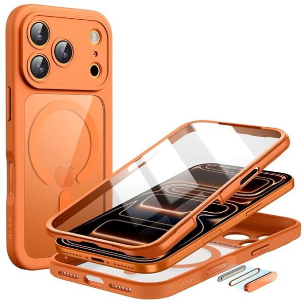 JETech Case for iPhone 17 Pro (Orange)