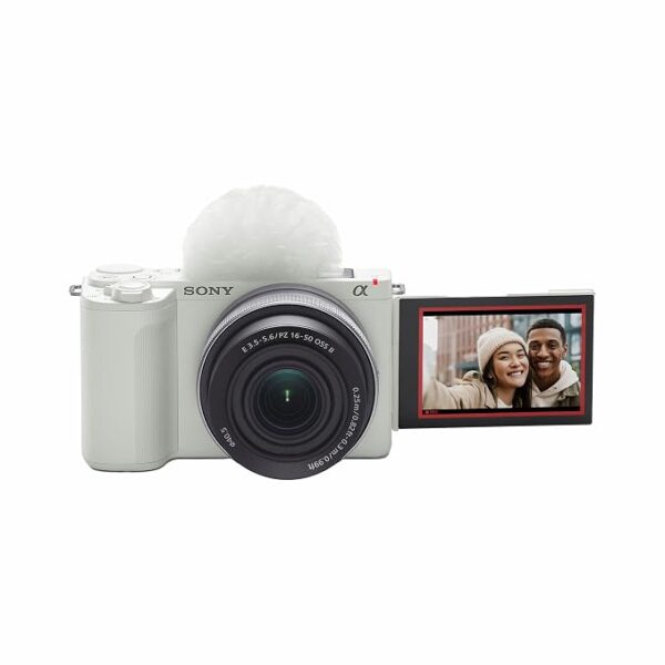 Sony Alpha ZV-E10M2K 26 MP Interchangeable Lens Mirrorless Vlog Camera for Creators (16-50mm Power Zoom Lens) | APS-C Sensor | 4K 60p with 10bit 4:2:2 Recording - (White)